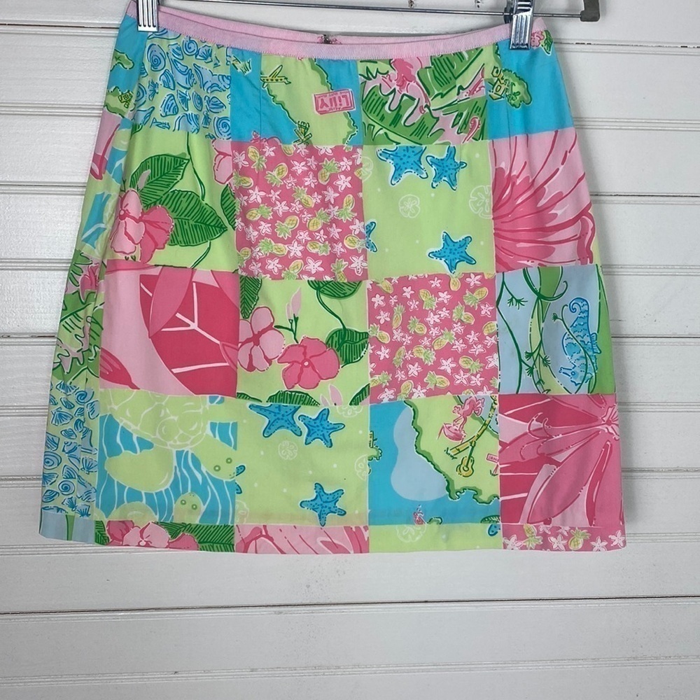 Lilly Pulitzer White Label Patchwork Skirt Size 6P